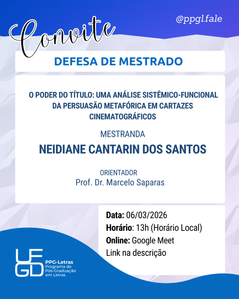 O Poder do Título: Uma Análise Sistêmico-funcional da Persuasão Metafórica em Cartazes Cinematográficos